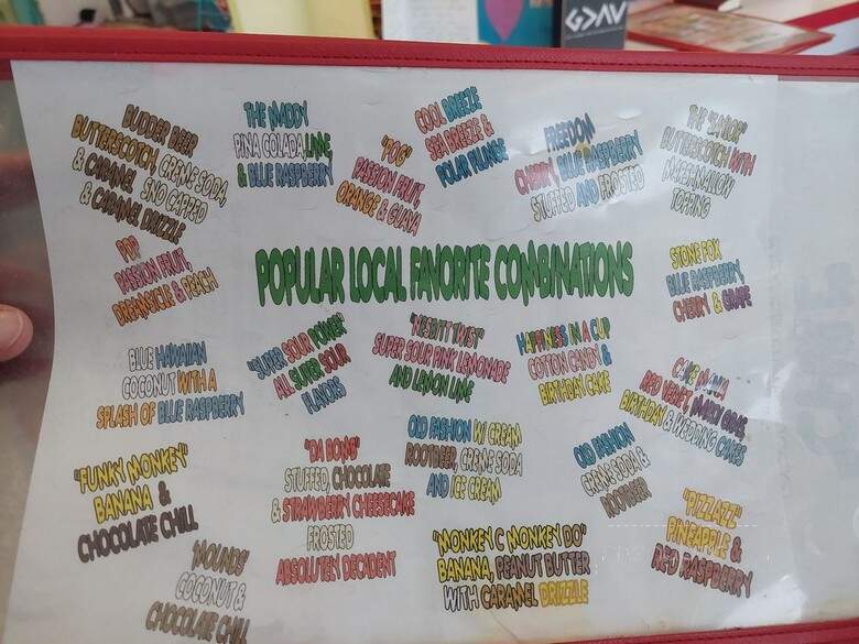 Oasis Shaved Ice - Cocoa Beach, FL menu_pic