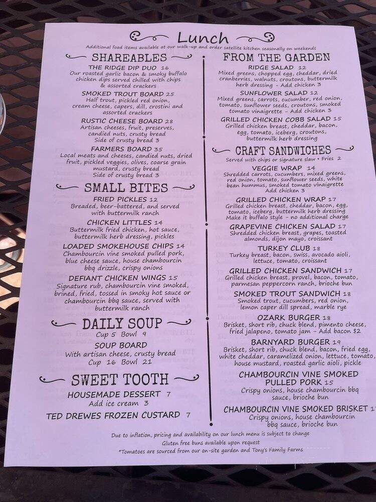 Wine Country Gardens - Defiance, MO menu_pic