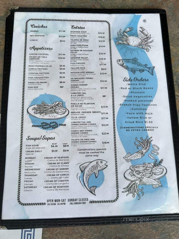Heads Or Tails Seafood - Miami, FL menu_pic