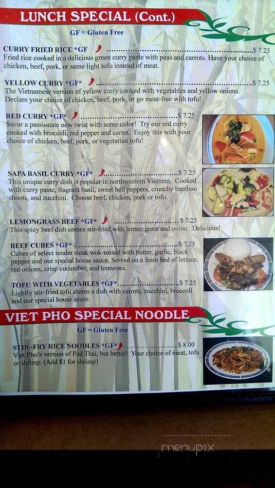 Viet Pho - Lone Tree, CO menu_pic