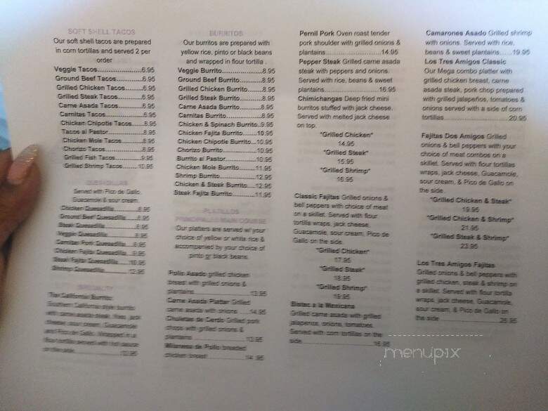 Los Tres Amigos - East Stroudsburg, PA menu_pic