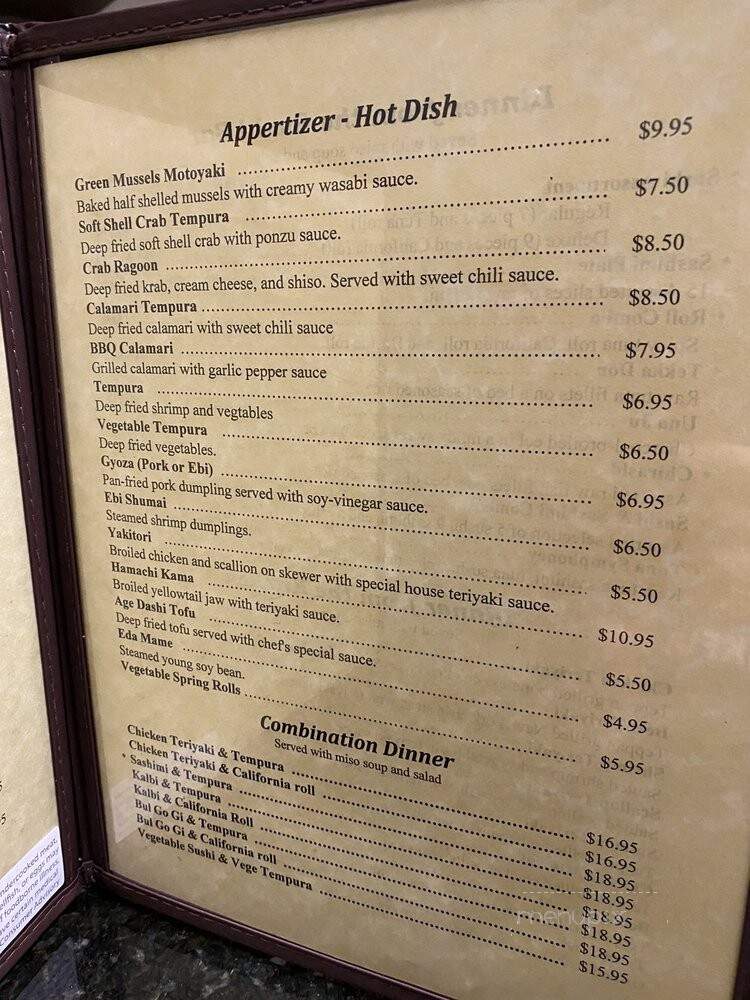 Bonsai Sushi - Wesley Chapel, FL menu_pic
