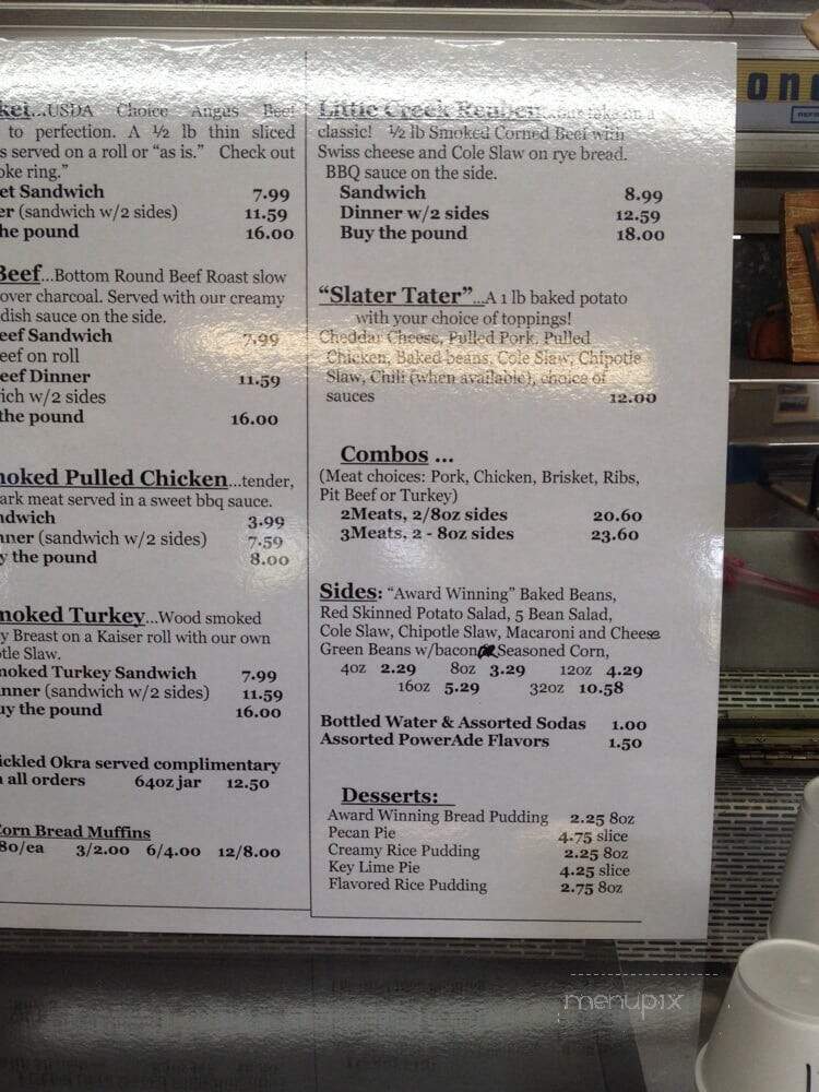 Little Creek Bar-B-Cue - Bangor, PA menu_pic