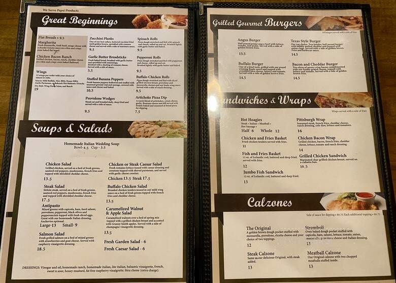 Monte Cello's - Pittsburgh, PA menu_pic