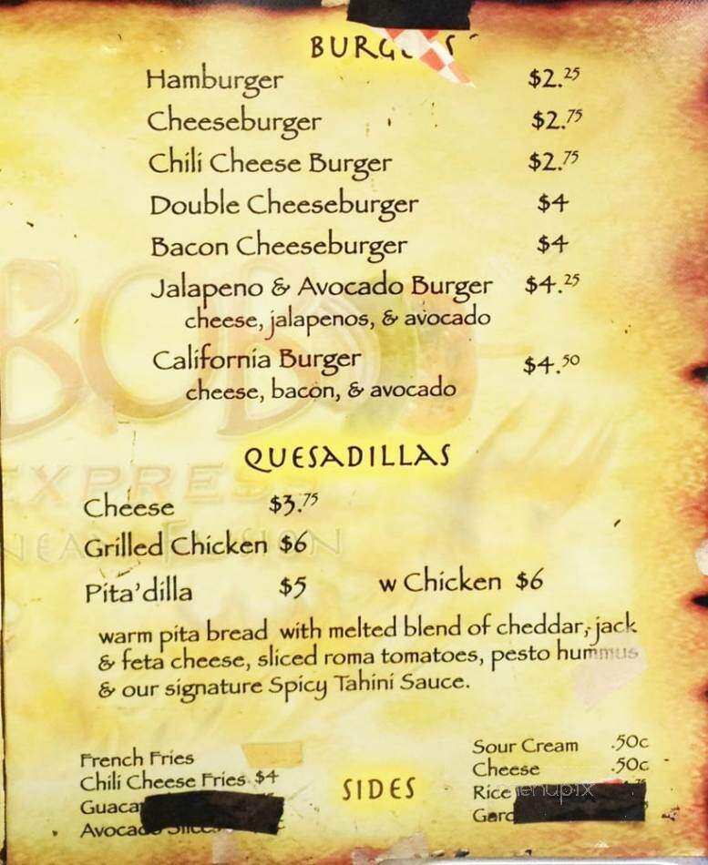 Kabob Express - Los Angeles, CA menu_pic