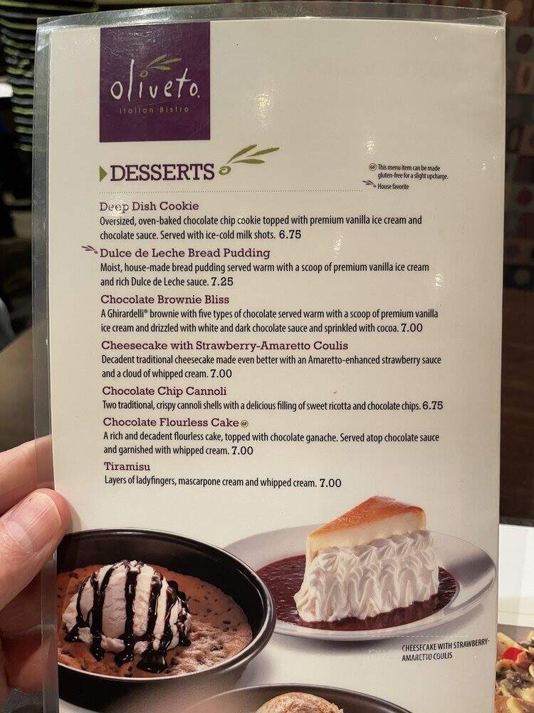 Oliveto Italian Bistro - Tulsa, OK menu_pic