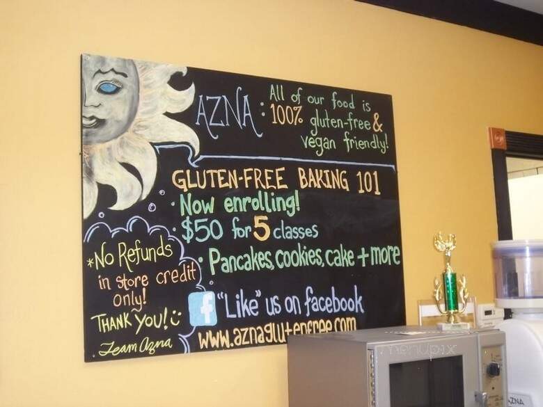 Azna Gluten-Free Bakery - Cameron Park, CA menu_pic