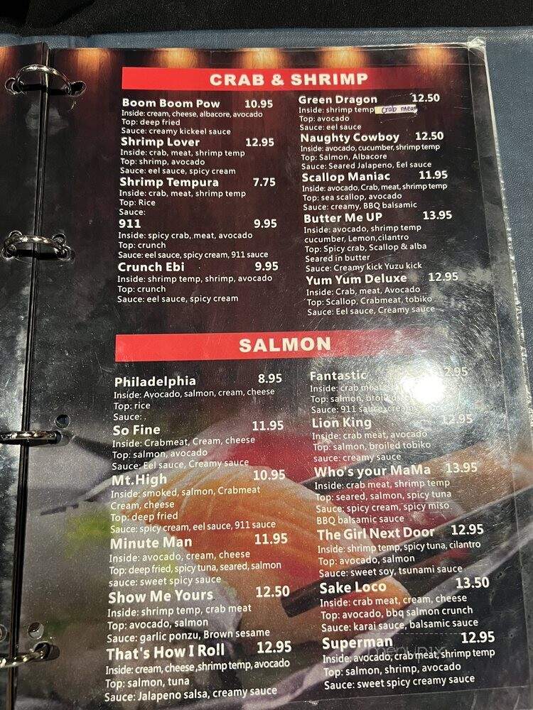 Sky Sushi - Roseville, CA menu_pic