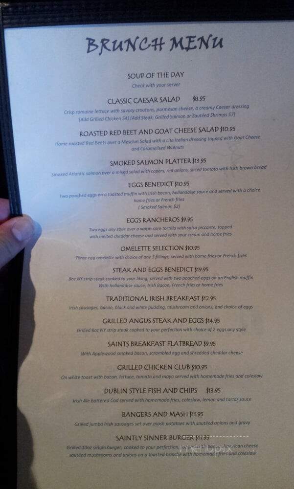 Saints & Sinners - Woodside, NY menu_pic