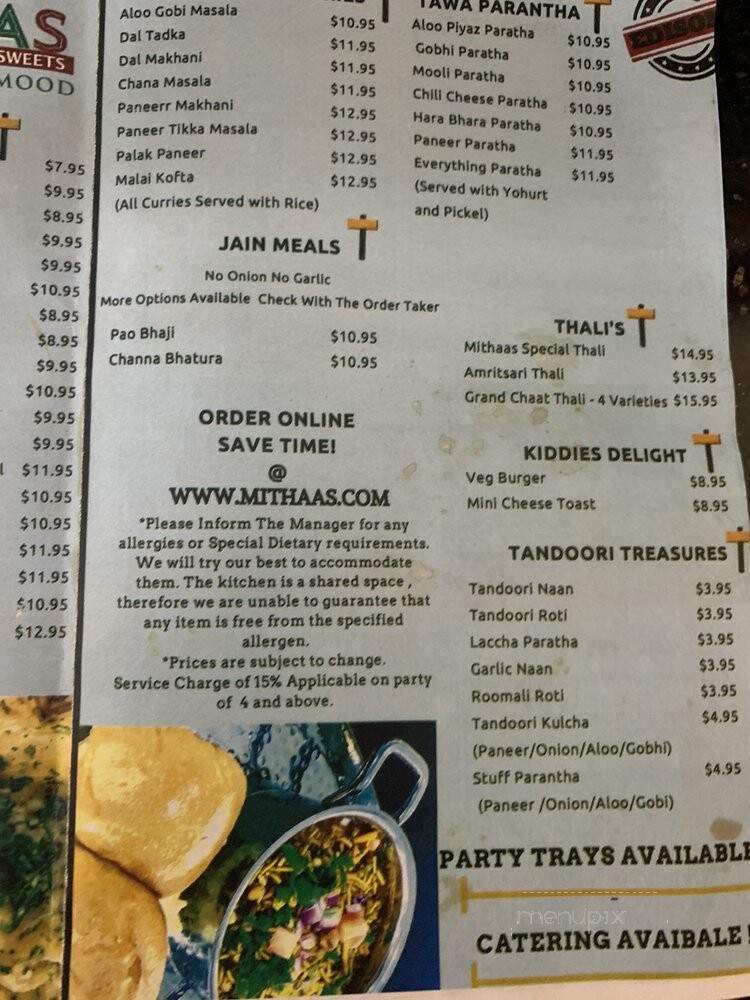 Mithaas - Edison, NJ menu_pic