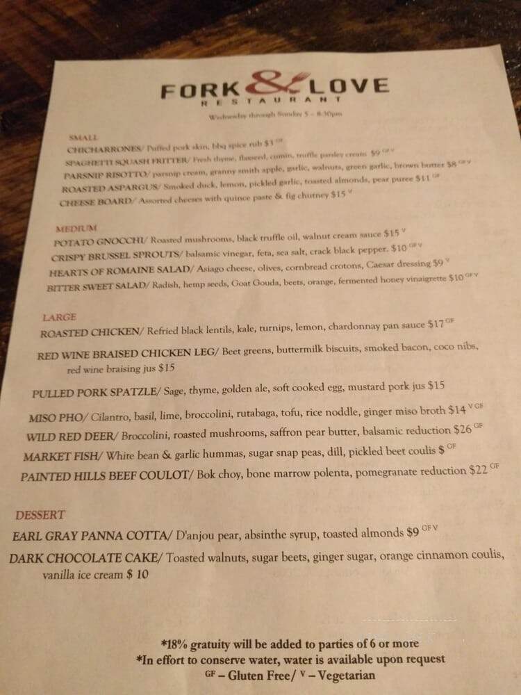 Cafe Charlotte - Groveland, CA menu_pic
