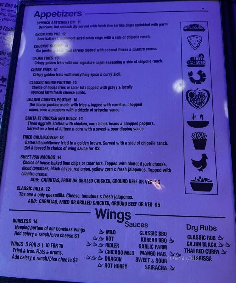 Olive Ridleys - Plattsburgh, NY menu_pic