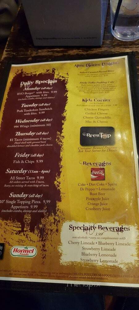 Brew Top - Kansas City, MO menu_pic