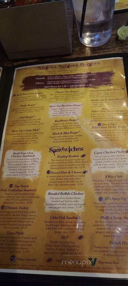 Brew Top - Kansas City, MO menu_pic