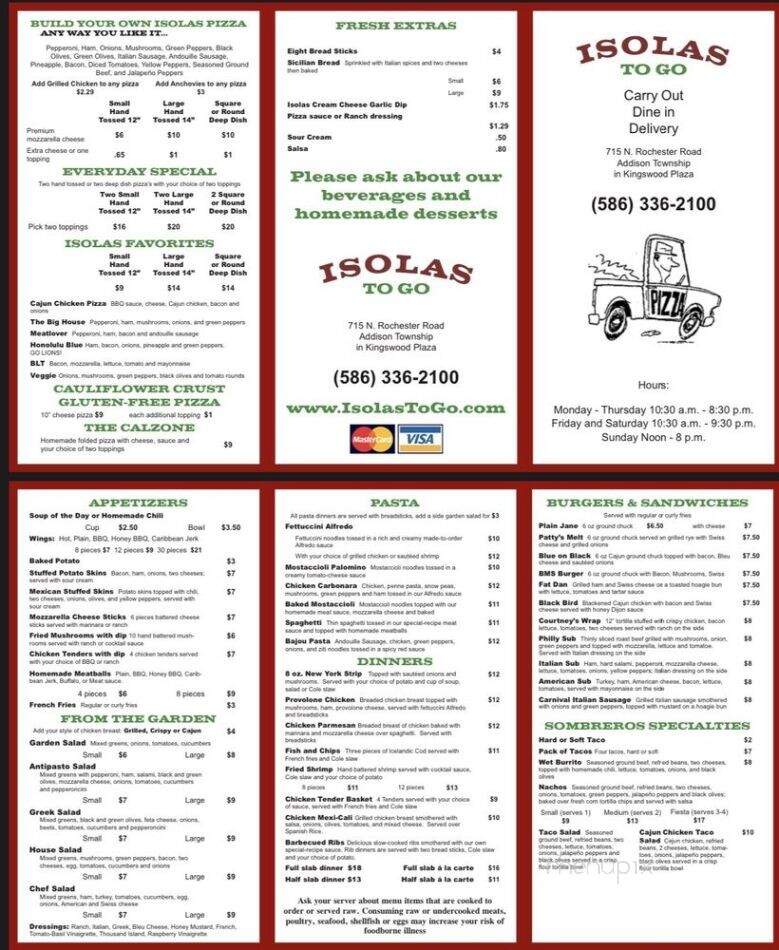 Isola's Pizzeria - Addison Township, MI
