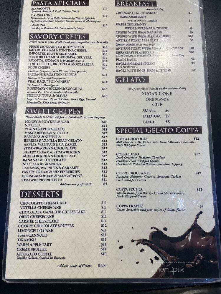 Chocolat - San Diego, CA menu_pic