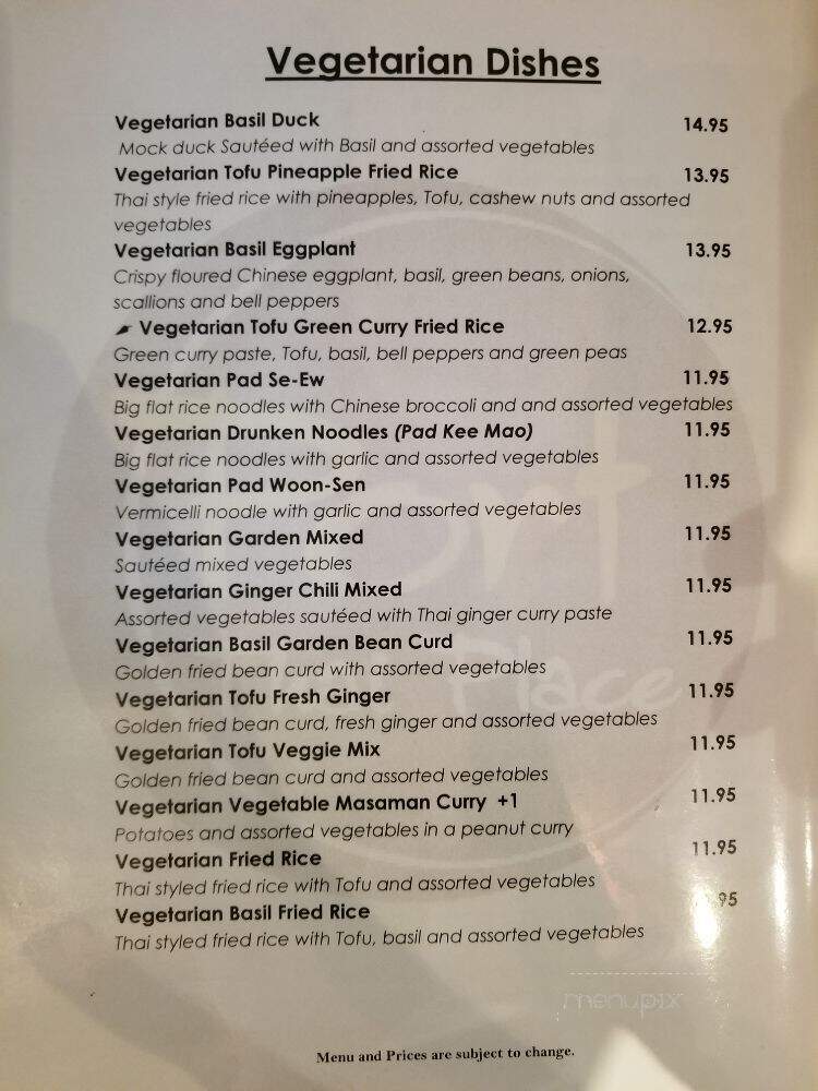 Thanee Thai - Port Washington, NY menu_pic