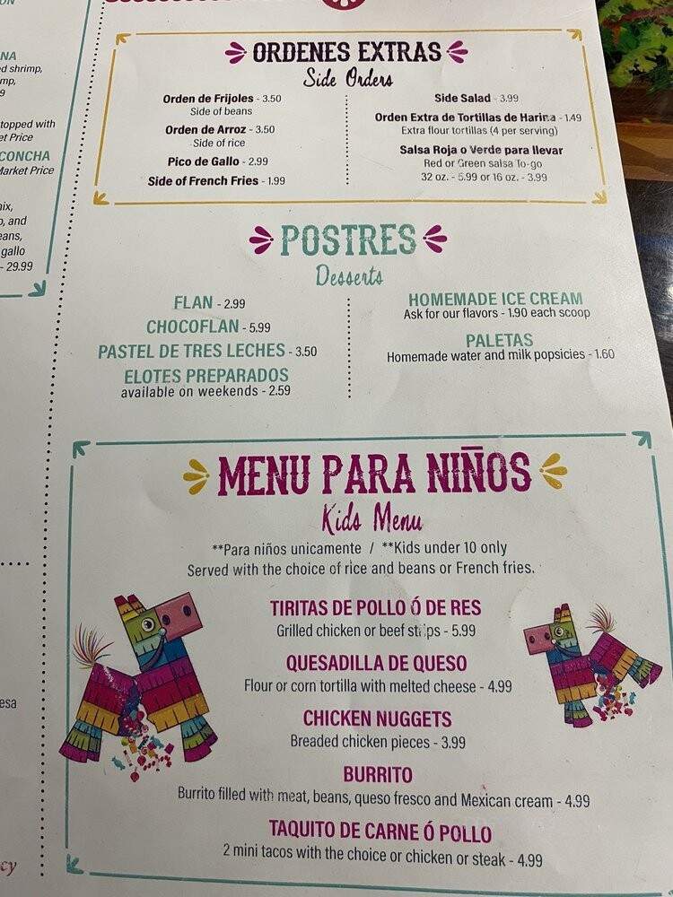 Tortilleria la Mexicana - Orlando, FL menu_pic
