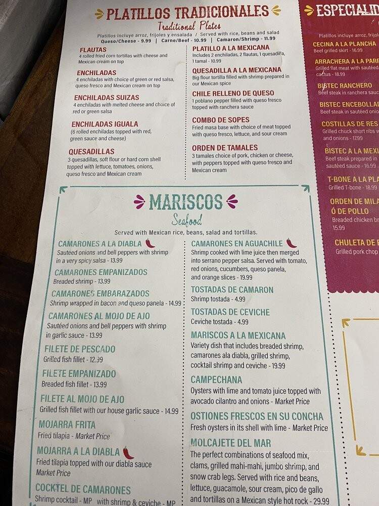 Tortilleria la Mexicana - Orlando, FL menu_pic