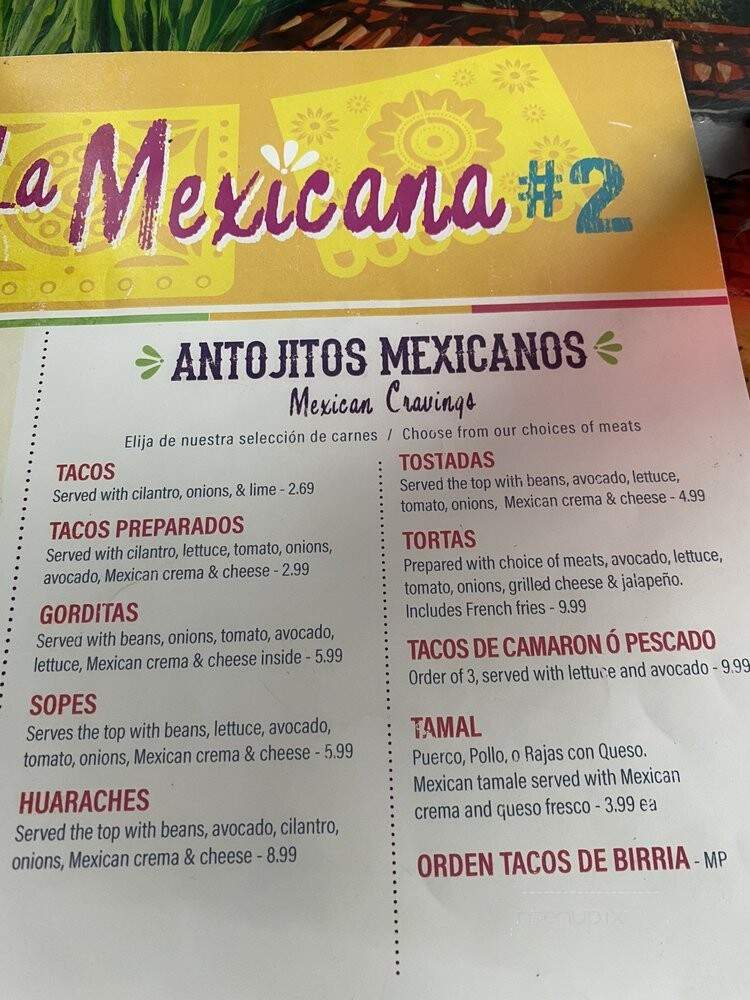 Tortilleria la Mexicana - Orlando, FL menu_pic