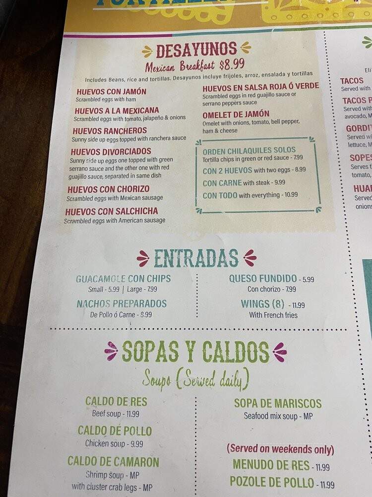 Tortilleria la Mexicana - Orlando, FL menu_pic