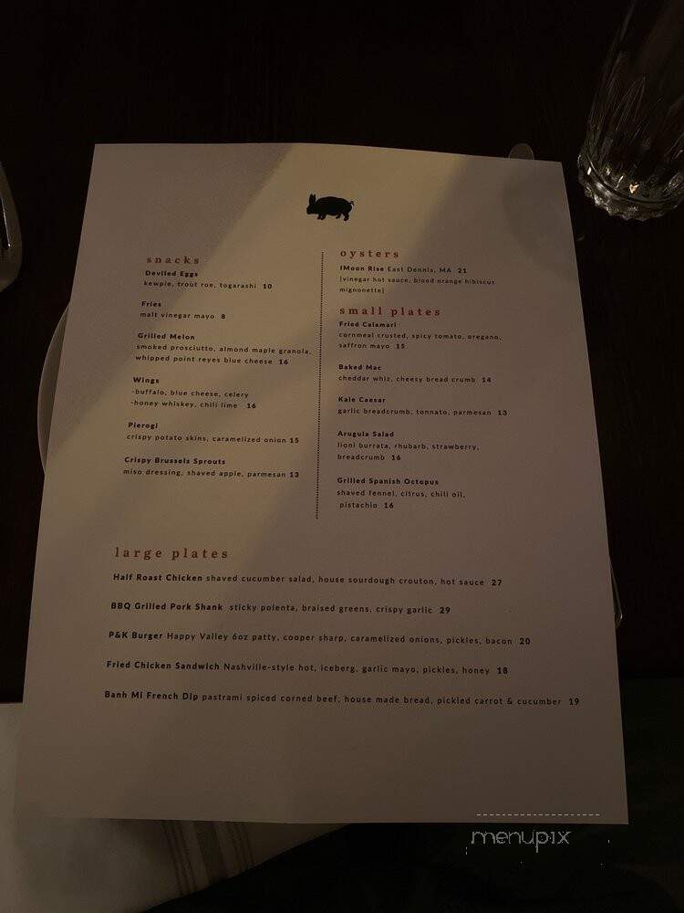 Pub & Kitchen - Philadelphia, PA menu_pic