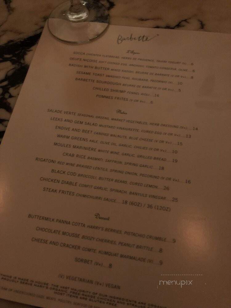 Hunter's Bar - West Hollywood, CA menu_pic