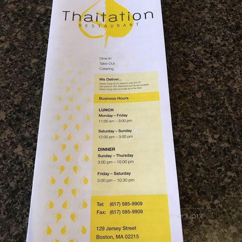 Thaitation Thai Cuisine - Boston, MA