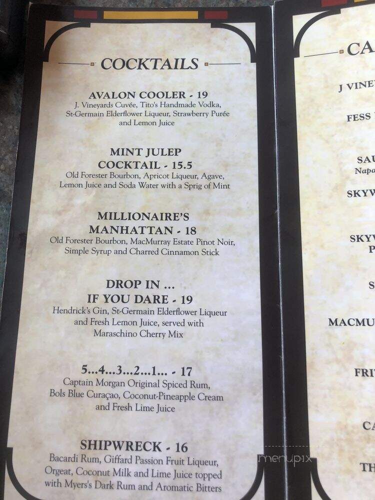 Wine Country Trattoria - Anaheim, CA menu_pic
