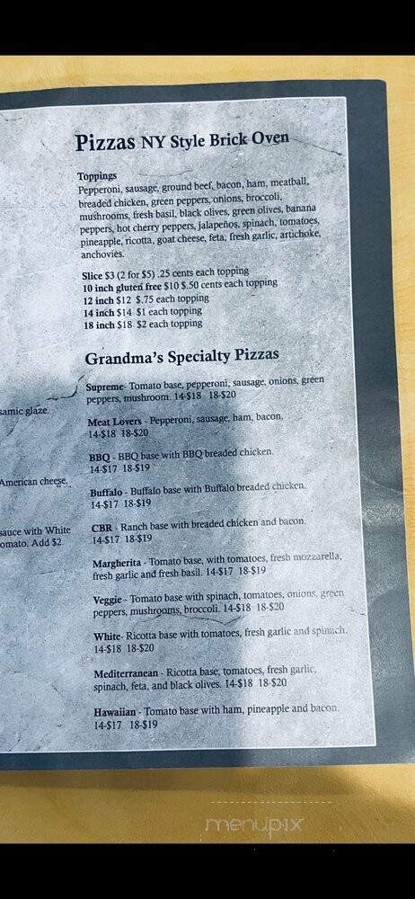 Grandma's Kitchen - Fort Myers, FL menu_pic