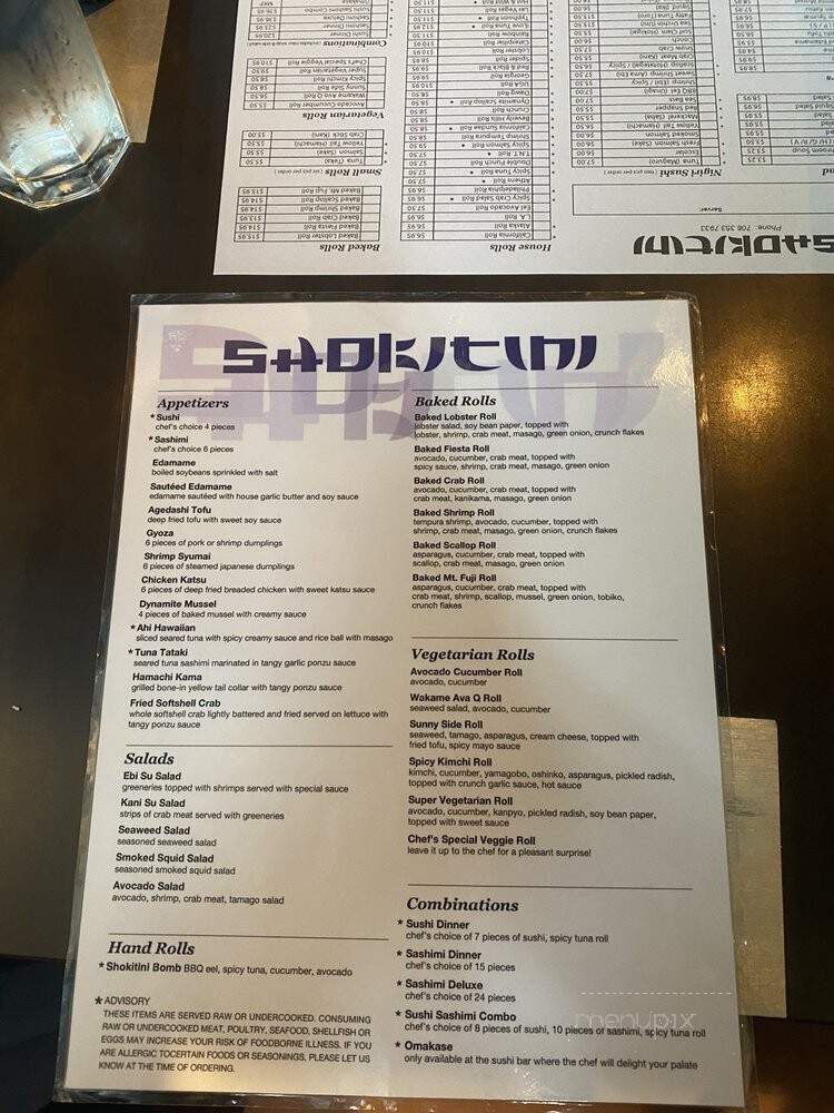 Shokitini - Athens, GA menu_pic