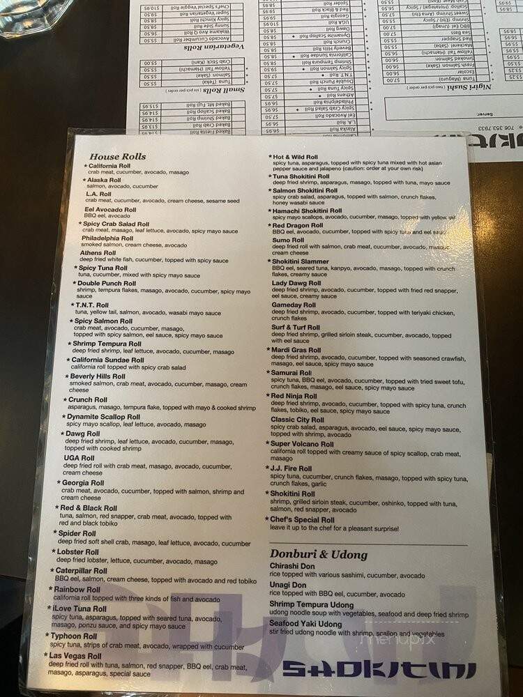 Shokitini - Athens, GA menu_pic