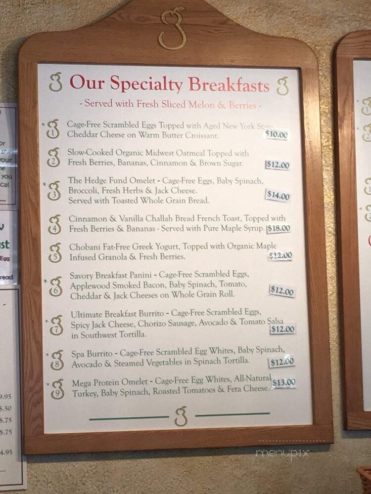 The Golden Pear Cafe - Southampton, NY menu_pic