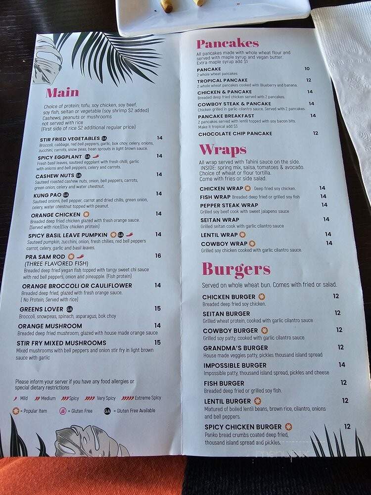 Lotus Vegan - North Hollywood, CA menu_pic