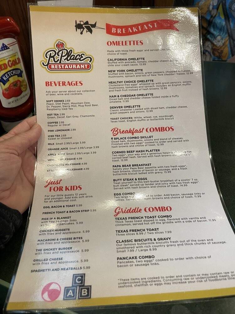 R Place Family Eatery - Morris, IL menu_pic