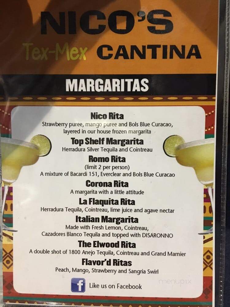 Nico's Tex Mex Cantina - Richardson, TX menu_pic