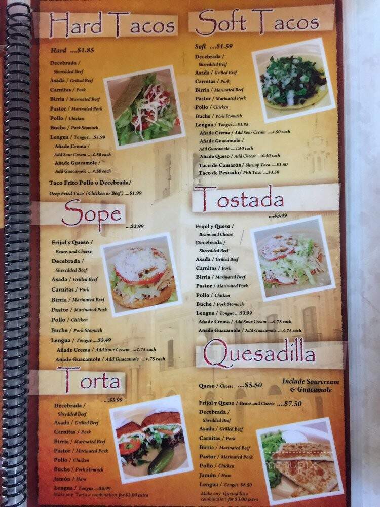 Tonys Mexican Food - Las Vegas, NV menu_pic