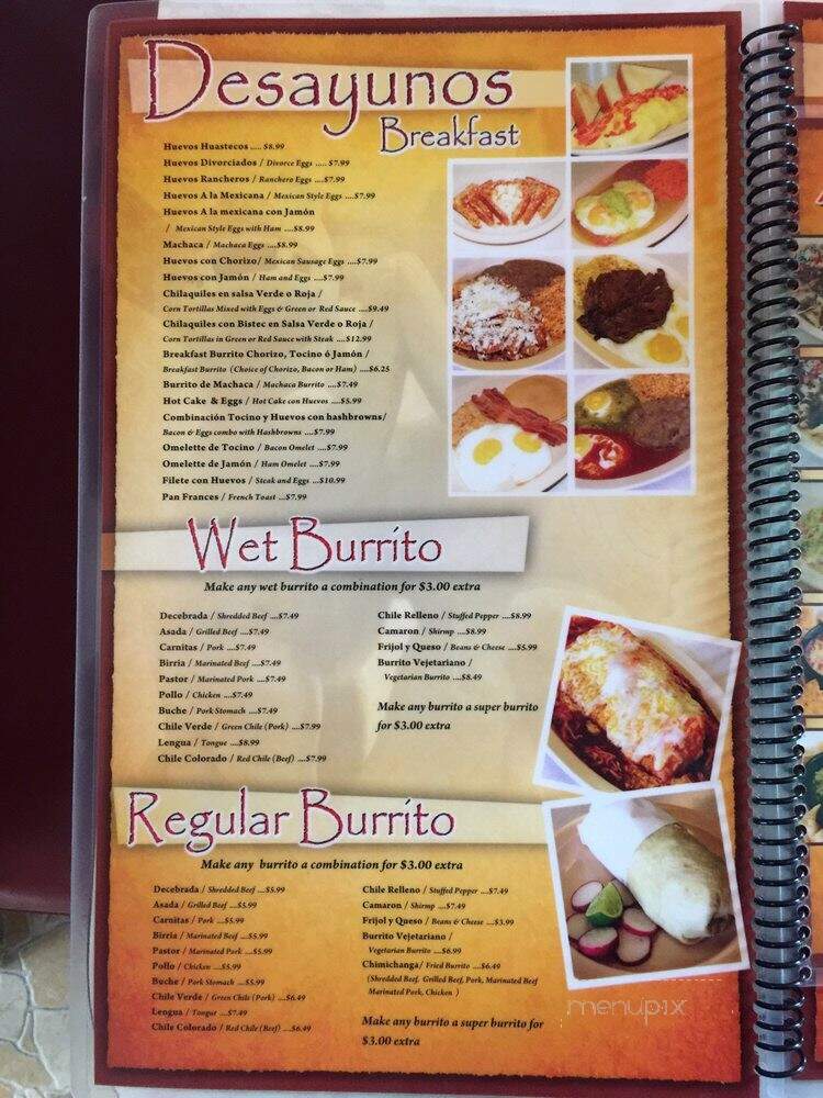 Tonys Mexican Food - Las Vegas, NV menu_pic