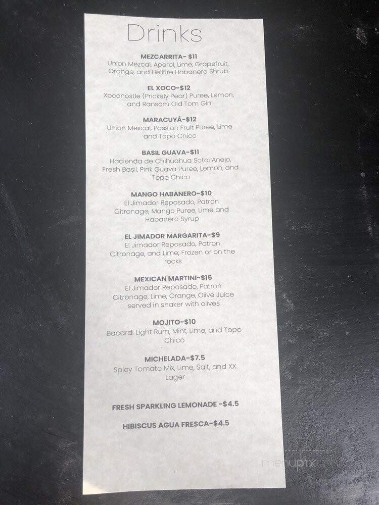 Takoba - Austin, TX menu_pic