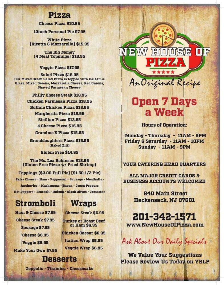Express Pizza - Hackensack, NJ menu_pic
