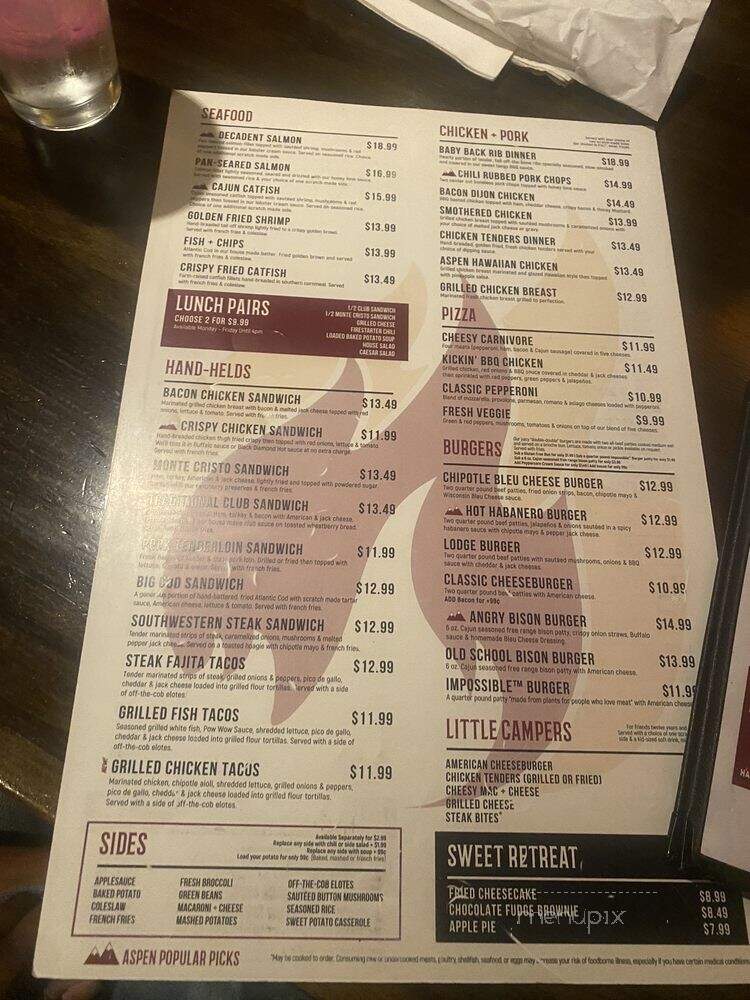Aspen Creek - Irving, TX menu_pic