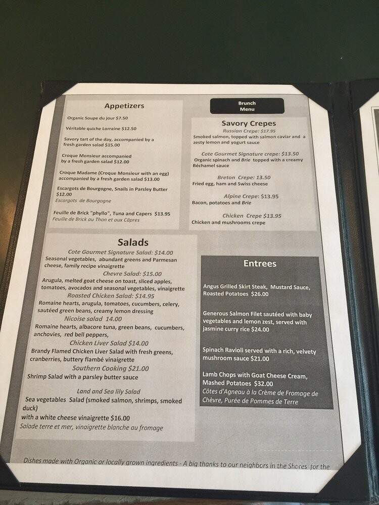 Cote Gourmet - Miami Shores, FL menu_pic