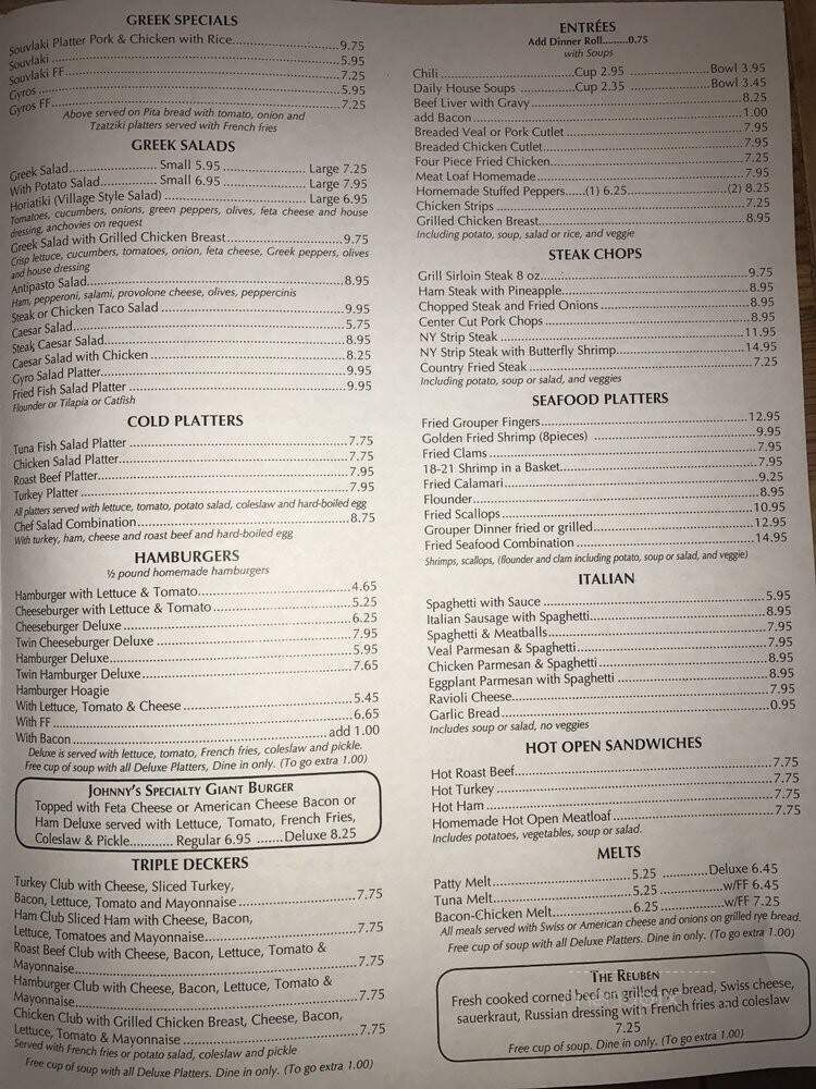 Johnny's Italian - St Petersburg, FL menu_pic