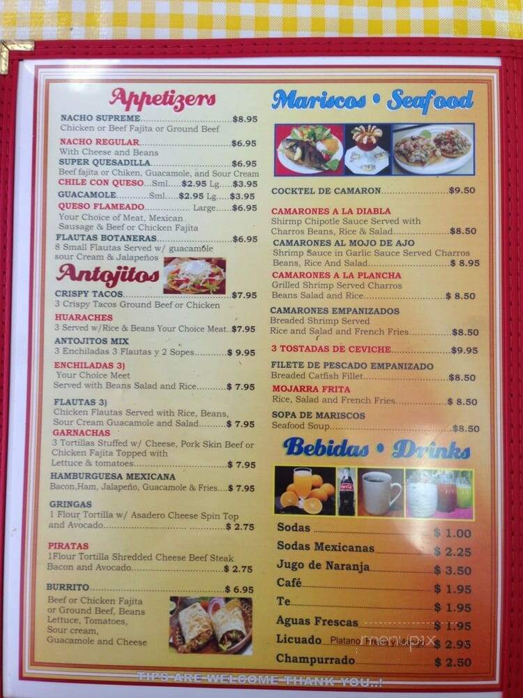 Las Fuentes Taqueria - Houston, TX menu_pic