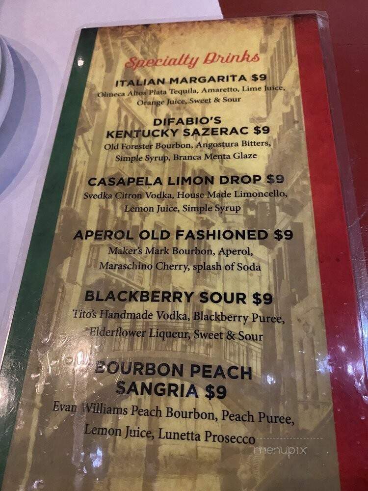 DiFabios Casapela, - Louisville, KY menu_pic
