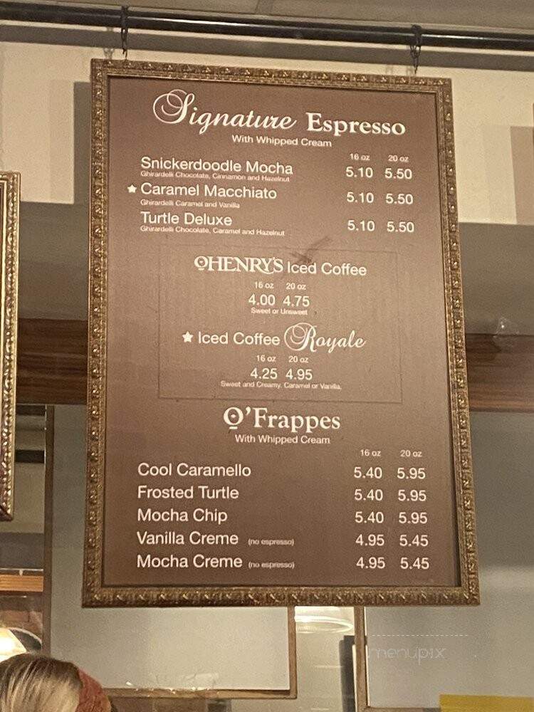 O'Henry's Coffees - Homewood, AL menu_pic