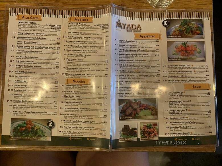 Ayada - Elmhurst, NY menu_pic