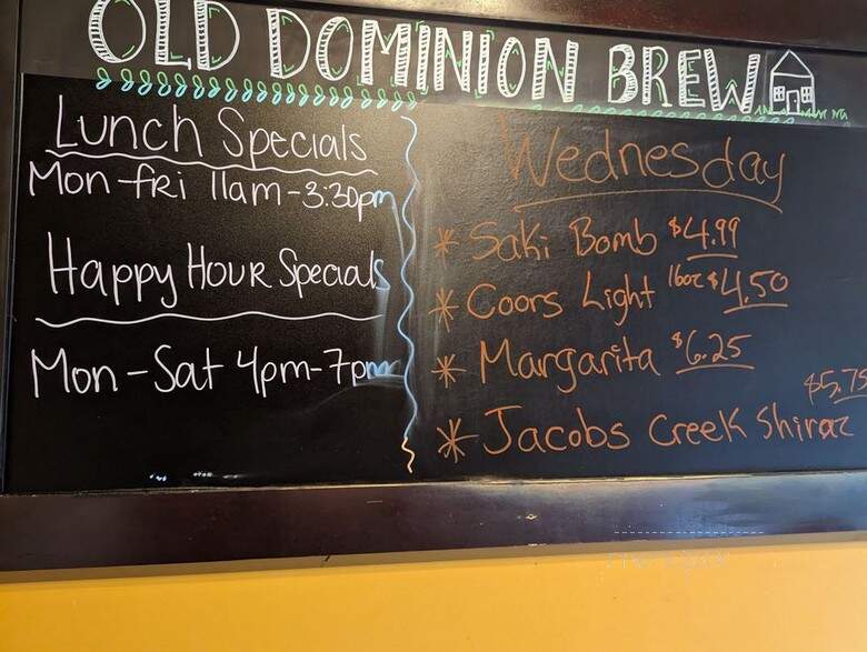 Old Dominion Brew House - Hyattsville, MD menu_pic
