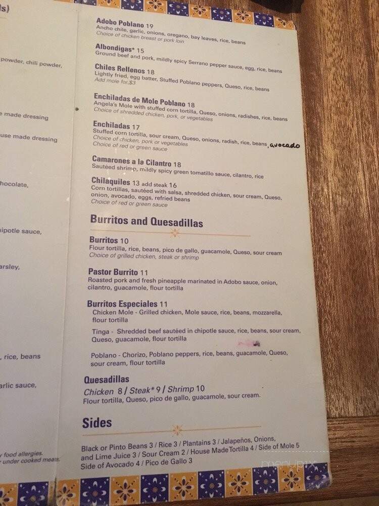 Angela's Cafe - East Boston, MA menu_pic