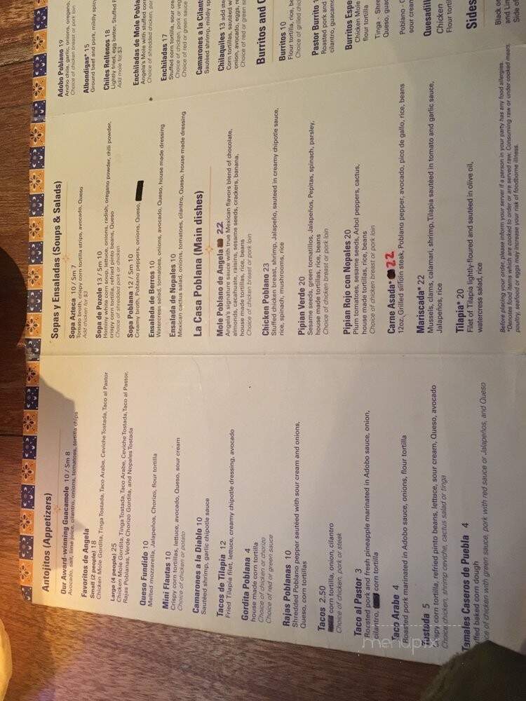 Angela's Cafe - East Boston, MA menu_pic